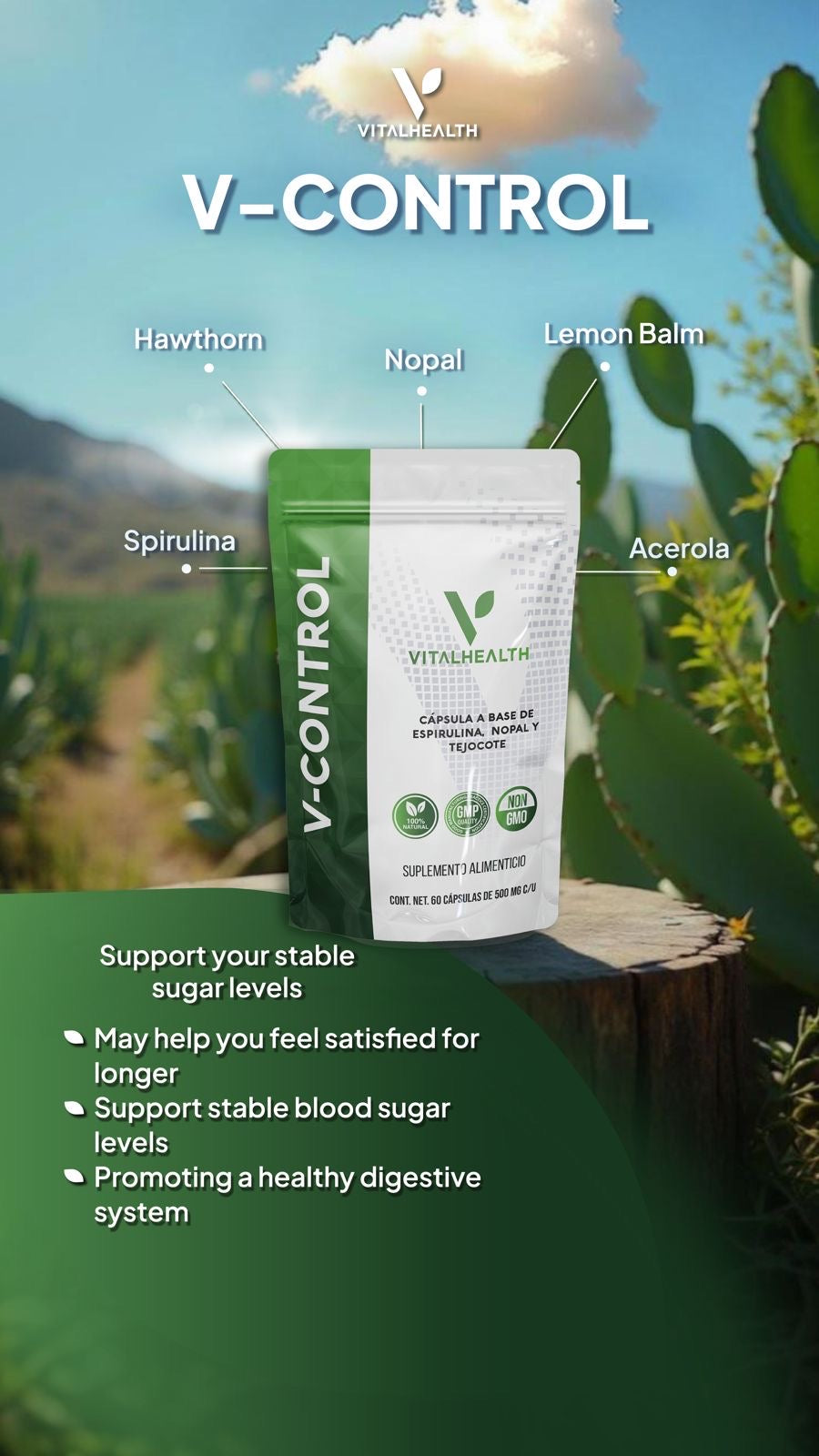 V-CONTROL™ Appetite Support, Metabolic Balance & Digestive Wellness