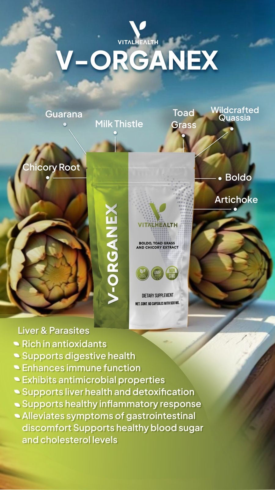 V-ORGANEX™ Liver Support, Digestive Health & Natural Energy
