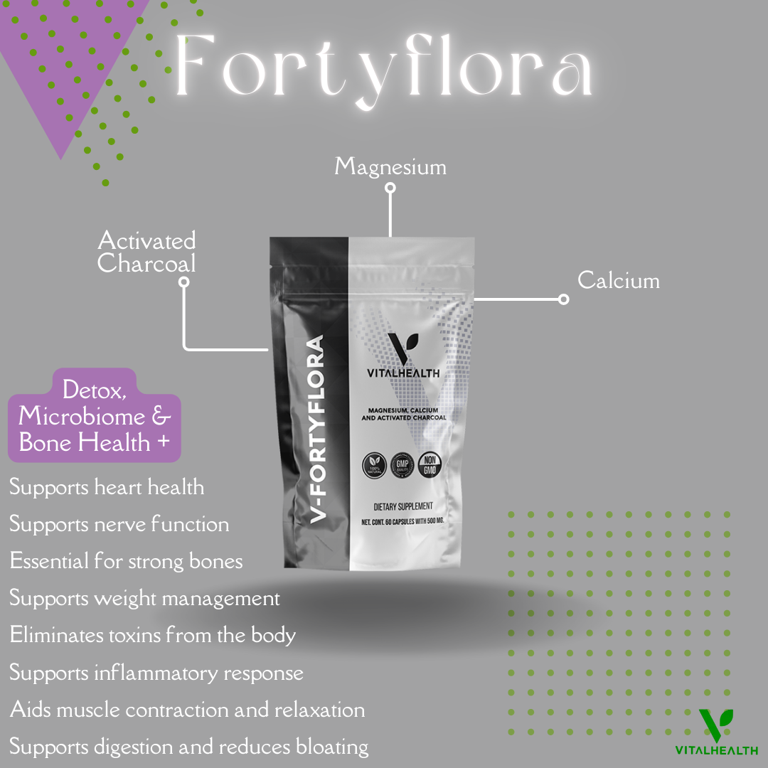 V-FORTYFLORA™ Digestive Health, Gut Balance &amp; Cellular Repair