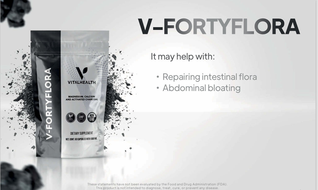 V-FORTYFLORA™ Digestive Health, Gut Balance &amp; Cellular Repair